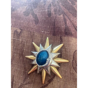 Vintage Liz Claiborne sun & moon brooch